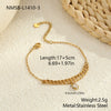 Wholesale Women's Geometric Stainless Steel 18K Electroplated Water Drop Zircon Bracelet
