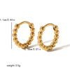 Wholesale Women's Geometric Stainless Steel 18K Gold Color Electroplated Earrings