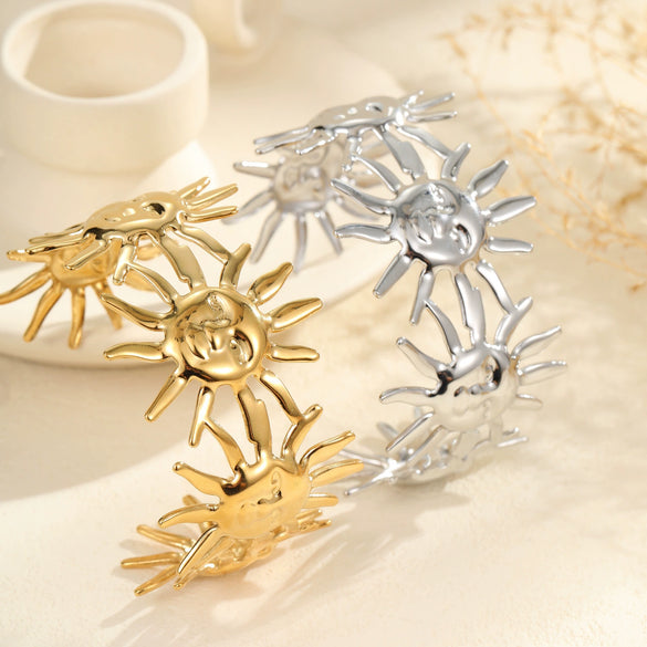 Wholesale Women's Geometric Stainless Steel 18K Gold Electroplated Fashion Bracelet