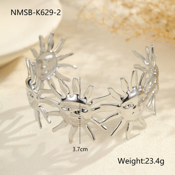 Wholesale Women's Geometric Stainless Steel 18K Gold Electroplated Fashion Bracelet