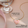 Wholesale Women's Geometric Stainless Steel 18K Gold Electroplated Heart Pendant Necklace Jewelry