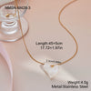 Wholesale Women's Geometric Stainless Steel 18K Gold Electroplated Heart Pendant Necklace Jewelry