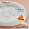Wholesale Women's Geometric Stainless Steel 18K Gold Electroplated Heart Pendant Necklace Jewelry