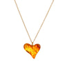 Wholesale Women's Geometric Stainless Steel 18K Gold Electroplated Heart Pendant Necklace Jewelry