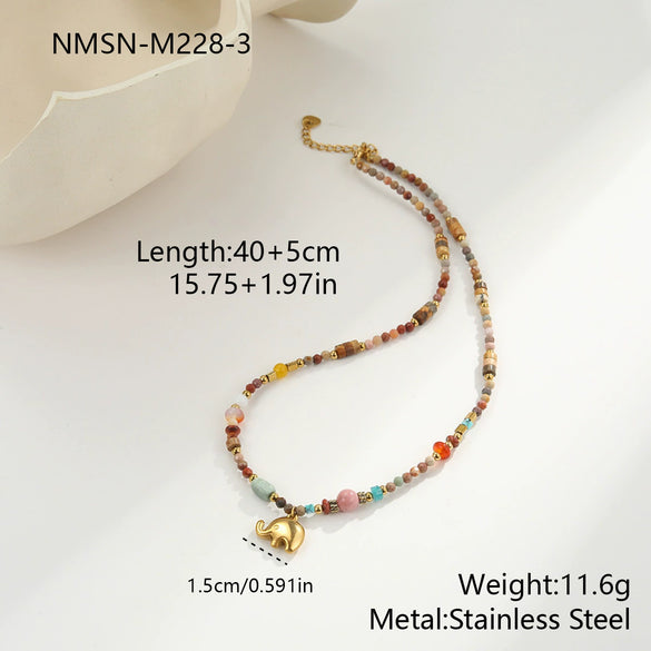 Wholesale Women's Geometric Stainless Steel 18K Gold Electroplated Necklace Pendant