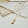 Wholesale Women's Geometric Stainless Steel 18K Gold Electroplated Pendant Necklace