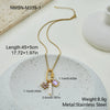 Wholesale Women's Geometric Stainless Steel 18K Gold Electroplated Pendant Necklace