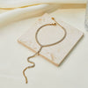 Wholesale Women's Geometric Stainless Steel 18K Gold Electroplated Stackable Necklace And Bracelet Set