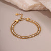 Wholesale Women's Geometric Stainless Steel 18K Gold Plated Bracelet Normcore Design Hand Jewelry