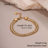 Wholesale Women's Geometric Stainless Steel 18K Gold Plated Bracelet Normcore Design Hand Jewelry
