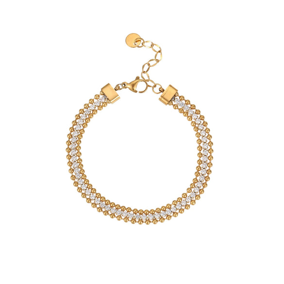 Wholesale Women's Geometric Stainless Steel 18K Gold Plated Bracelet Normcore Design Hand Jewelry