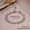 Wholesale Women's Geometric Stainless Steel 18K Gold Plated Bracelet Normcore Design Hand Jewelry