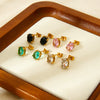 Wholesale Women's Geometric Stainless Steel 18K Gold Plated Earrings In Ins Style