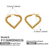 Wholesale Women's Geometric Stainless Steel 18K Gold Plated Earrings In Minimalist Style