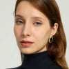 Wholesale Women's Geometric Stainless Steel 18K Gold Plated Earrings Ins Style