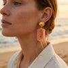 Wholesale Women's Geometric Stainless Steel 18K Gold Plated Earrings
