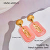 Wholesale Women's Geometric Stainless Steel 18K Gold Plated Earrings