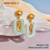 Wholesale Women's Geometric Stainless Steel 18K Gold Plated Earrings