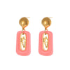 Wholesale Women's Geometric Stainless Steel 18K Gold Plated Earrings