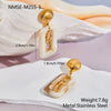 Wholesale Women's Geometric Stainless Steel 18K Gold Plated Earrings