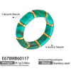 Wholesale Women's Geometric Stainless Steel 18K Gold Plated Elastic Bracelet