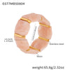 Wholesale Women's Geometric Stainless Steel 18K Gold Plated Elastic Bracelet