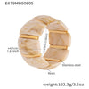 Wholesale Women's Geometric Stainless Steel 18K Gold Plated Elastic Bracelet