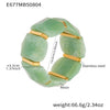 Wholesale Women's Geometric Stainless Steel 18K Gold Plated Elastic Bracelet