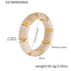 Wholesale Women's Geometric Stainless Steel 18K Gold Plated Elastic Bracelet