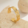 Wholesale Women's Geometric Stainless Steel 18K Gold Plated Fashion Bracelet