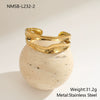 Wholesale Women's Geometric Stainless Steel 18K Gold Plated Fashion Bracelet