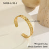 Wholesale Women's Geometric Stainless Steel 18K Gold Plated Fashion Bracelet