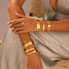 Wholesale Women's Geometric Stainless Steel 18K Gold Plated Fashion Bracelet