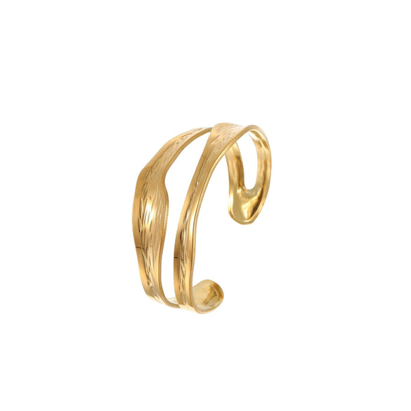 Wholesale Women's Geometric Stainless Steel 18K Gold Plated Fashion Bracelet