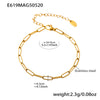 Wholesale Women's Geometric Stainless Steel 18K Gold Plated Fashion Ol Style Pendant Bracelet