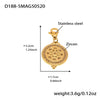 Wholesale Women's Geometric Stainless Steel 18K Gold Plated Fashion Ol Style Pendant Bracelet
