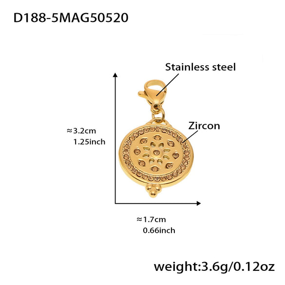 Wholesale Women's Geometric Stainless Steel 18K Gold Plated Fashion Ol Style Pendant Bracelet