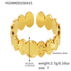 Wholesale Women's Geometric Stainless Steel 18K Gold Plated Finger Ring