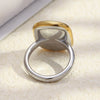 Wholesale Women's Geometric Stainless Steel 18K Gold Plated Hand Ring Jewelry Light Luxury Design