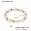 Wholesale Women's Geometric Stainless Steel 18K Gold Plated Handmade Beaded Ring Fashion Accessory