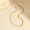 Wholesale Women's Geometric Stainless Steel 18K Gold Plated Inlaid Zircon Necklace And Clavicle Chain