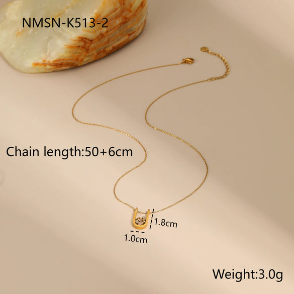 Wholesale Women's Geometric Stainless Steel 18K Gold Plated Jewelry Set Including Necklace Earrings And Ring