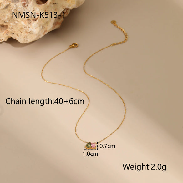Wholesale Women's Geometric Stainless Steel 18K Gold Plated Jewelry Set Including Necklace Earrings And Ring
