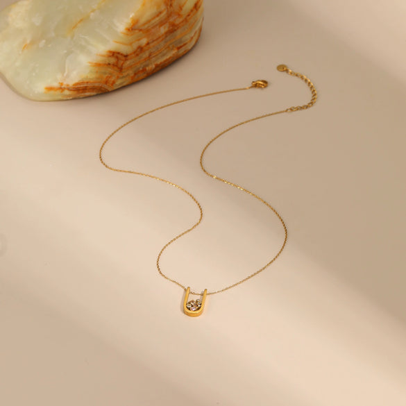 Wholesale Women's Geometric Stainless Steel 18K Gold Plated Jewelry Set Including Necklace Earrings And Ring