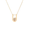 Wholesale Women's Geometric Stainless Steel 18K Gold Plated Jewelry Set Including Necklace Earrings And Ring