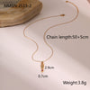Wholesale Women's Geometric Stainless Steel 18K Gold Plated Jewelry Set Including Necklace Earrings And Ring