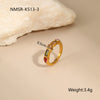 Wholesale Women's Geometric Stainless Steel 18K Gold Plated Jewelry Set Including Necklace Earrings And Ring