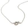 Wholesale Women's Geometric Stainless Steel 18K Gold Plated Knotted Pendant Necklace Light Luxury Style