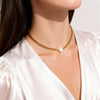 Wholesale Women's Geometric Stainless Steel 18K Gold Plated Necklace Jewelry
