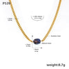 Wholesale Women's Geometric Stainless Steel 18K Gold Plated Necklace Jewelry